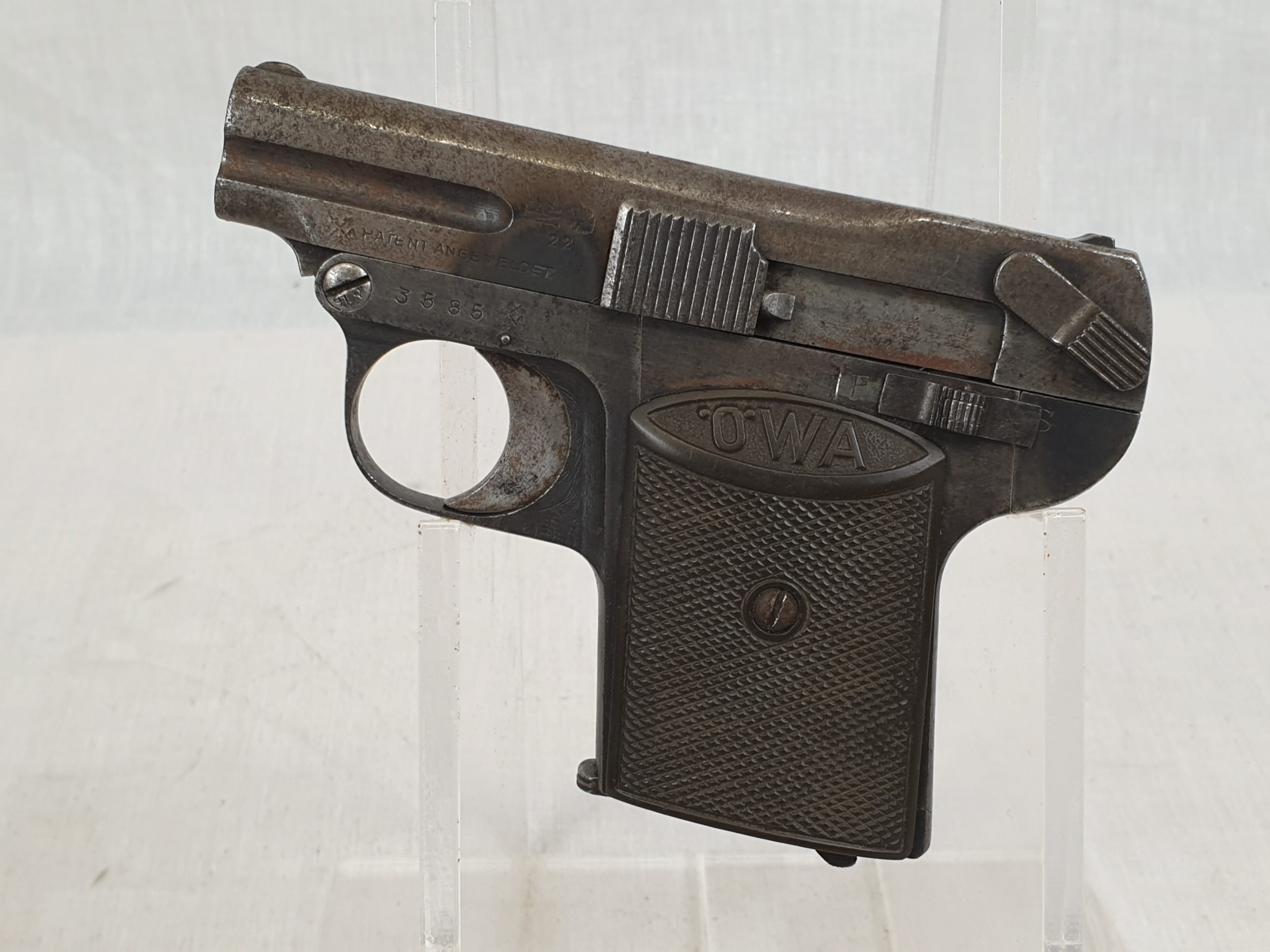 Austrian OWA (Oesterreichische Werk Anstalt) 7.35mm semi automatic pocket pistol Deactivated
