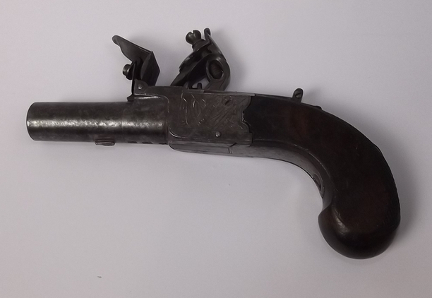 Circa 1785 Holmes Of Liverpool Flintlock Muff Pistol None Muzzleloader - Image 5