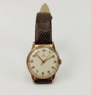 Circa 1957 9ct Gold Rolex Tudor Gentlemans Wristwatch