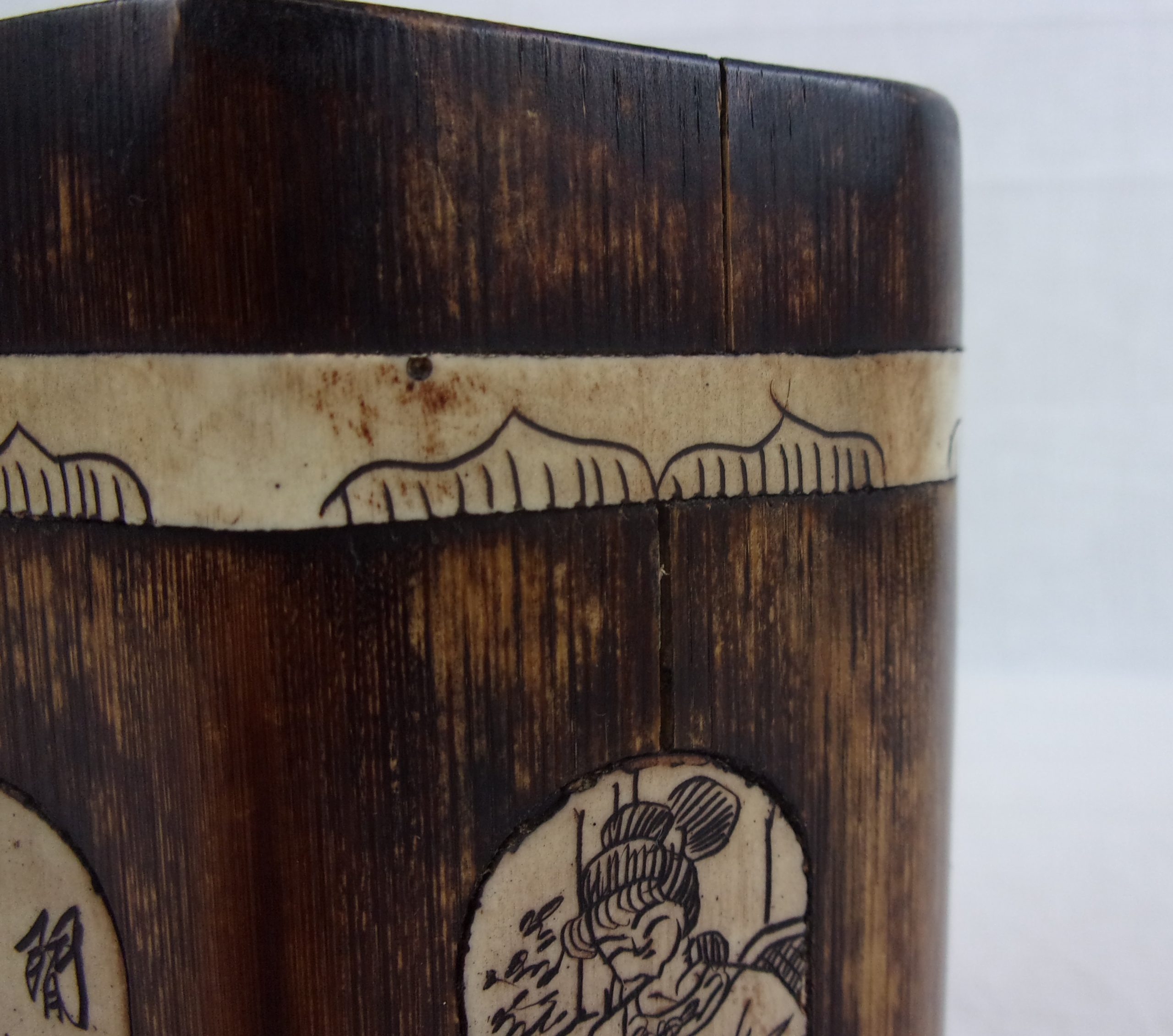 19thC Chinese Bamboo Brush Pot - Image 11