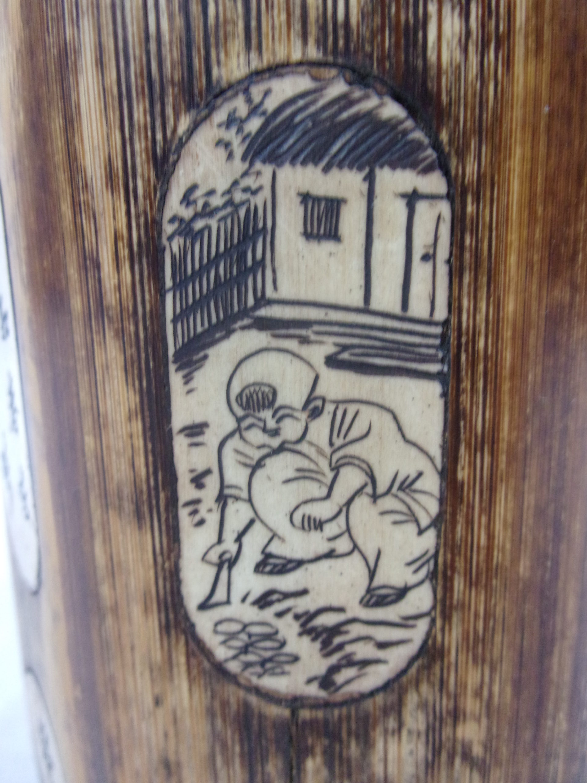 19thC Chinese Bamboo Brush Pot - Image 12