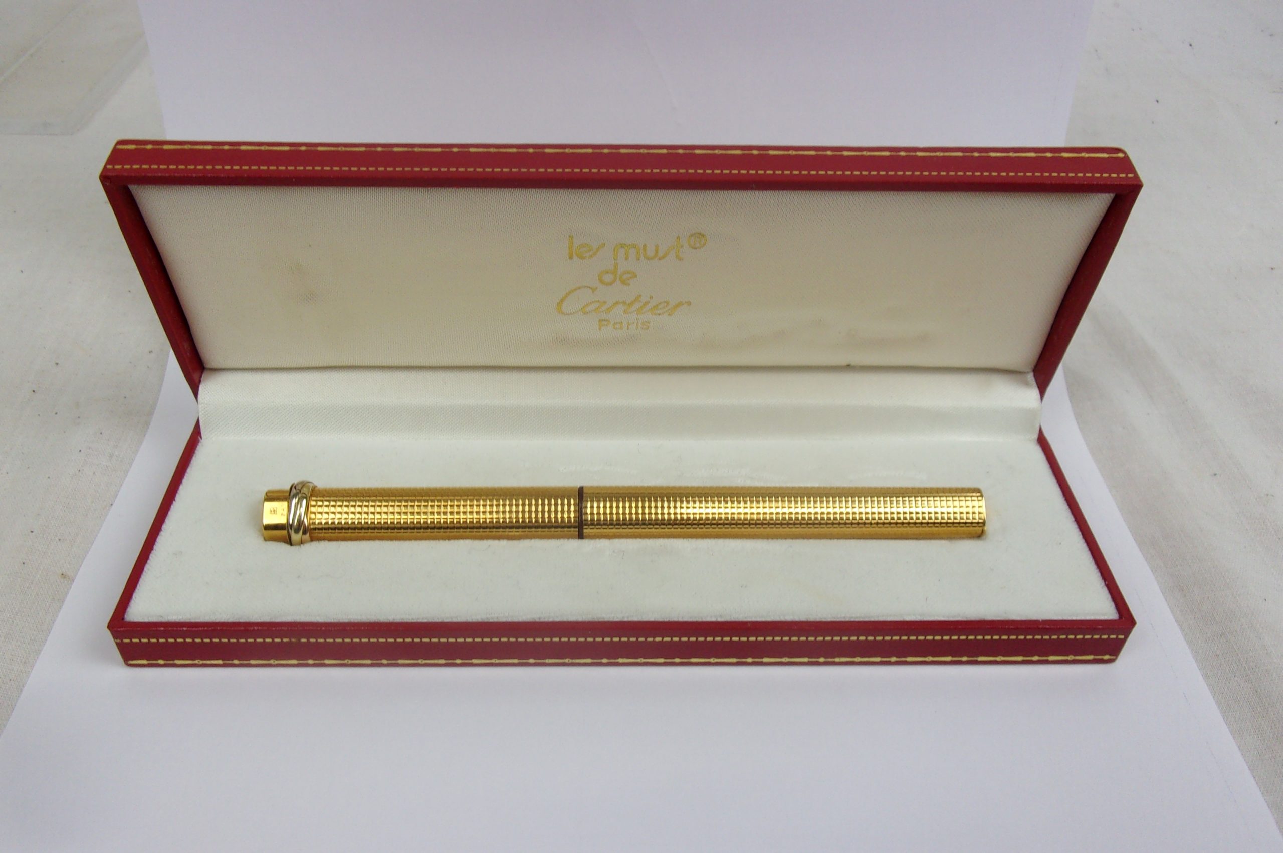 Les Must De Cartier Gold Plated Ballpoint Pen c1980’s