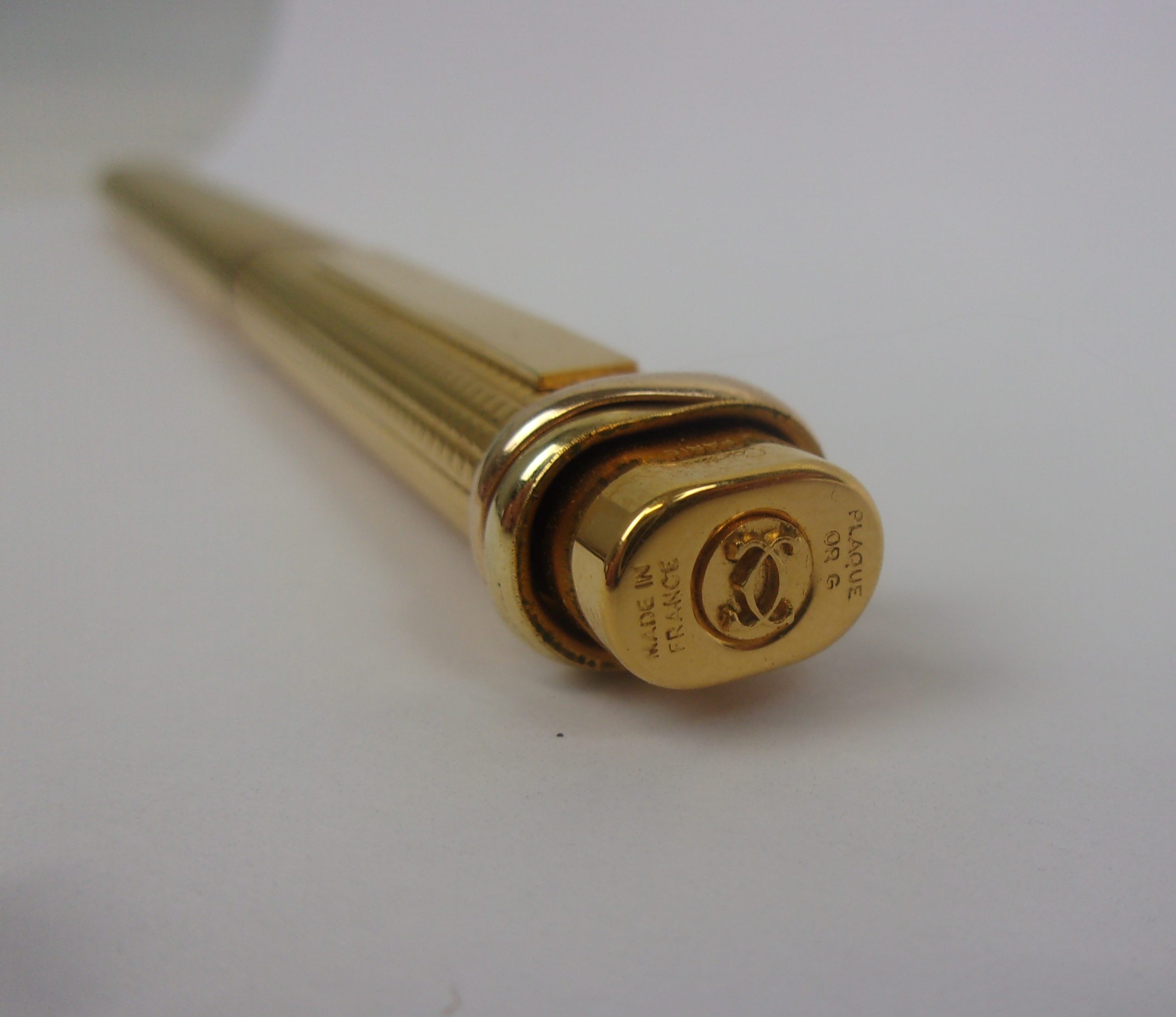 Les Must De Cartier Gold Plated Ballpoint Pen c1980’s - Image 5