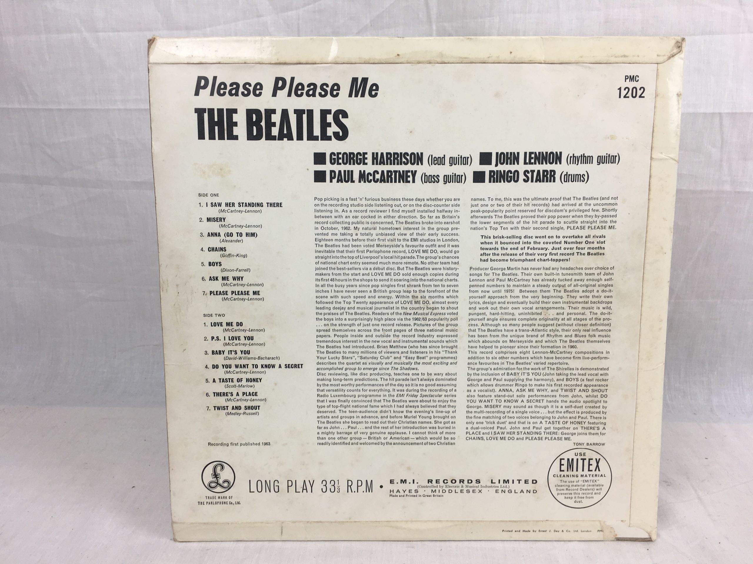 The Beatles Please Please Me Vinyl LP Mono Gold/Black Label with Dick James Credits - Image 3