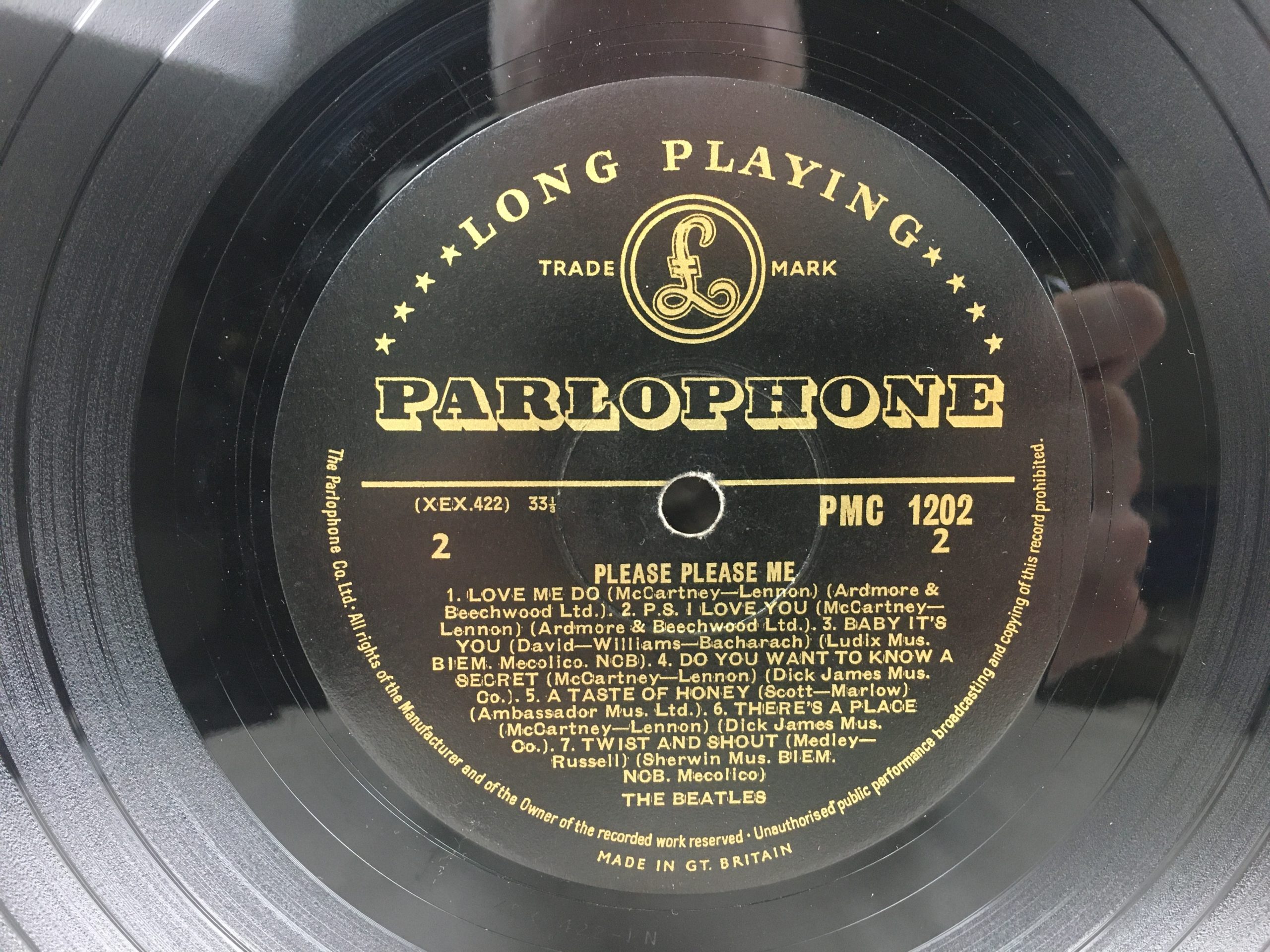 The Beatles Please Please Me Vinyl LP Mono Gold/Black Label with Dick James Credits - Image 9