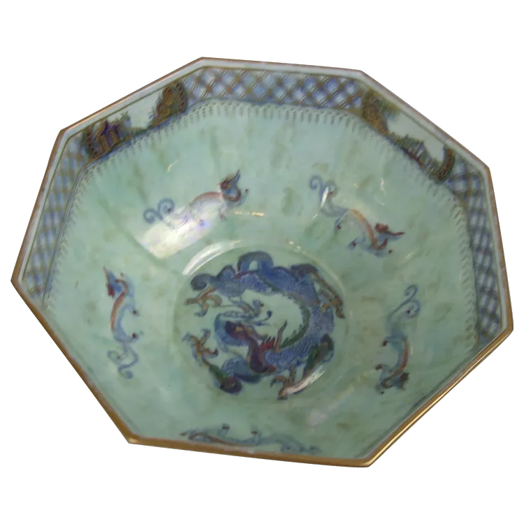 Wedgwood Fairyland Lustre Celestial Dragons Octagonal Bowl