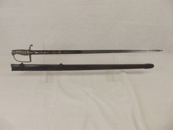 1788 Pattern Blue & Gilt Spadroon Sword And Scabbard By Osborn