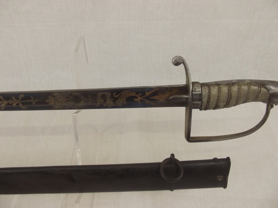 1788 Pattern Blue & Gilt Spadroon Sword And Scabbard By Osborn - Image 9