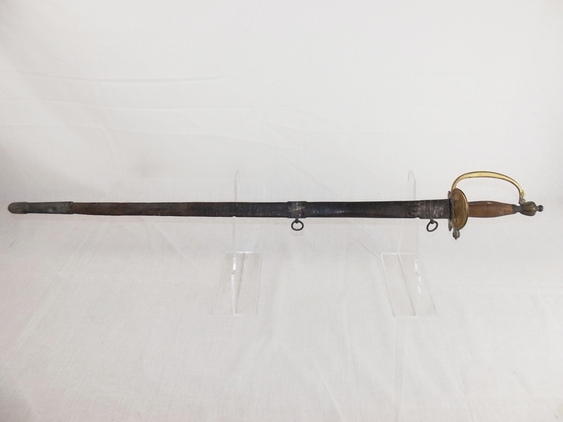 1796 Infantry Officers Blue & Gilt Spadroon and Scabbard - Image 2