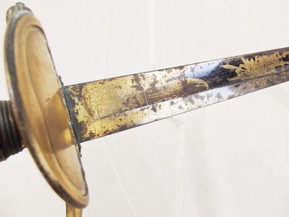 1796 Infantry Officers Blue & Gilt Spadroon and Scabbard - Image 13
