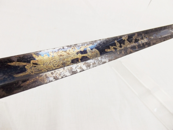1796 Infantry Officers Blue & Gilt Spadroon and Scabbard - Image 14