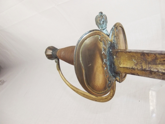 1796 Infantry Officers Blue & Gilt Spadroon and Scabbard - Image 24