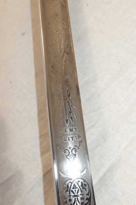1900 Named Wilkinson Three Bar Royal Artillery Sword - Image 2