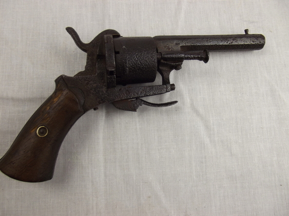 19th Century Belgian Pinfire Revolver Cal. 8mm - Image 14