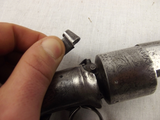 19th Century British Transitional 6 Shot Percussion Revolver - Image 12