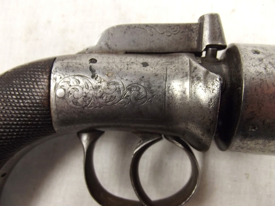 19th Century British Transitional 6 Shot Percussion Revolver - Image 14