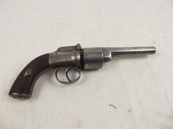 19th Century British Transitional 6 Shot Percussion Revolver