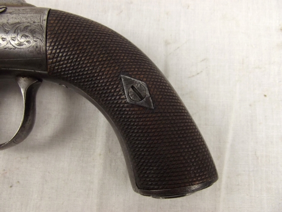 19th Century British Transitional 6 Shot Percussion Revolver - Image 9