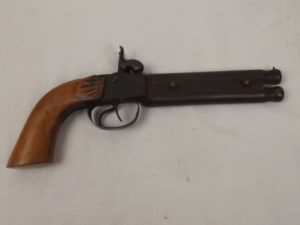 19th Century Double Barreled Percussion Pocket Pistol