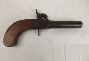 19th Century Percussion Boxlock Pistol