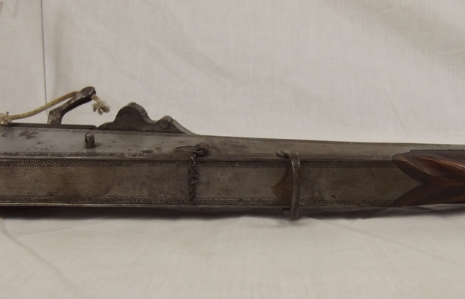 19th Century White Metal Mounted Matchlock Jezail Rifle Muzzleloader None Rifles - Image 2