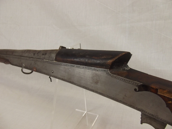 19th Century White Metal Mounted Matchlock Jezail Rifle Muzzleloader None Rifles - Image 4