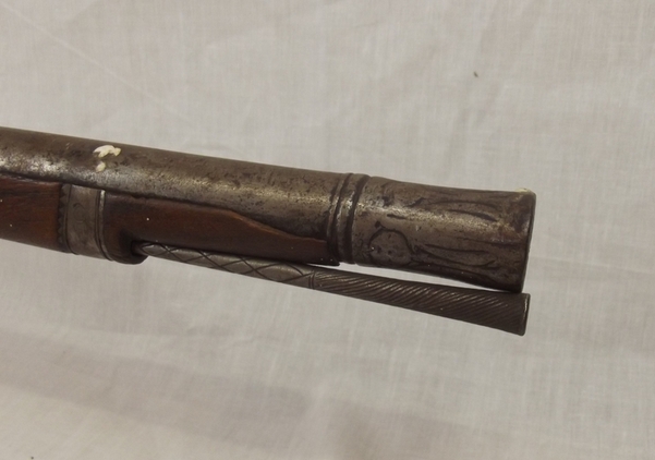19th Century White Metal Mounted Matchlock Jezail Rifle Muzzleloader None Rifles - Image 11