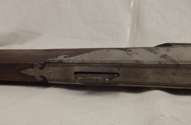 19th Century White Metal Mounted Matchlock Jezail Rifle Muzzleloader None Rifles - Image 12