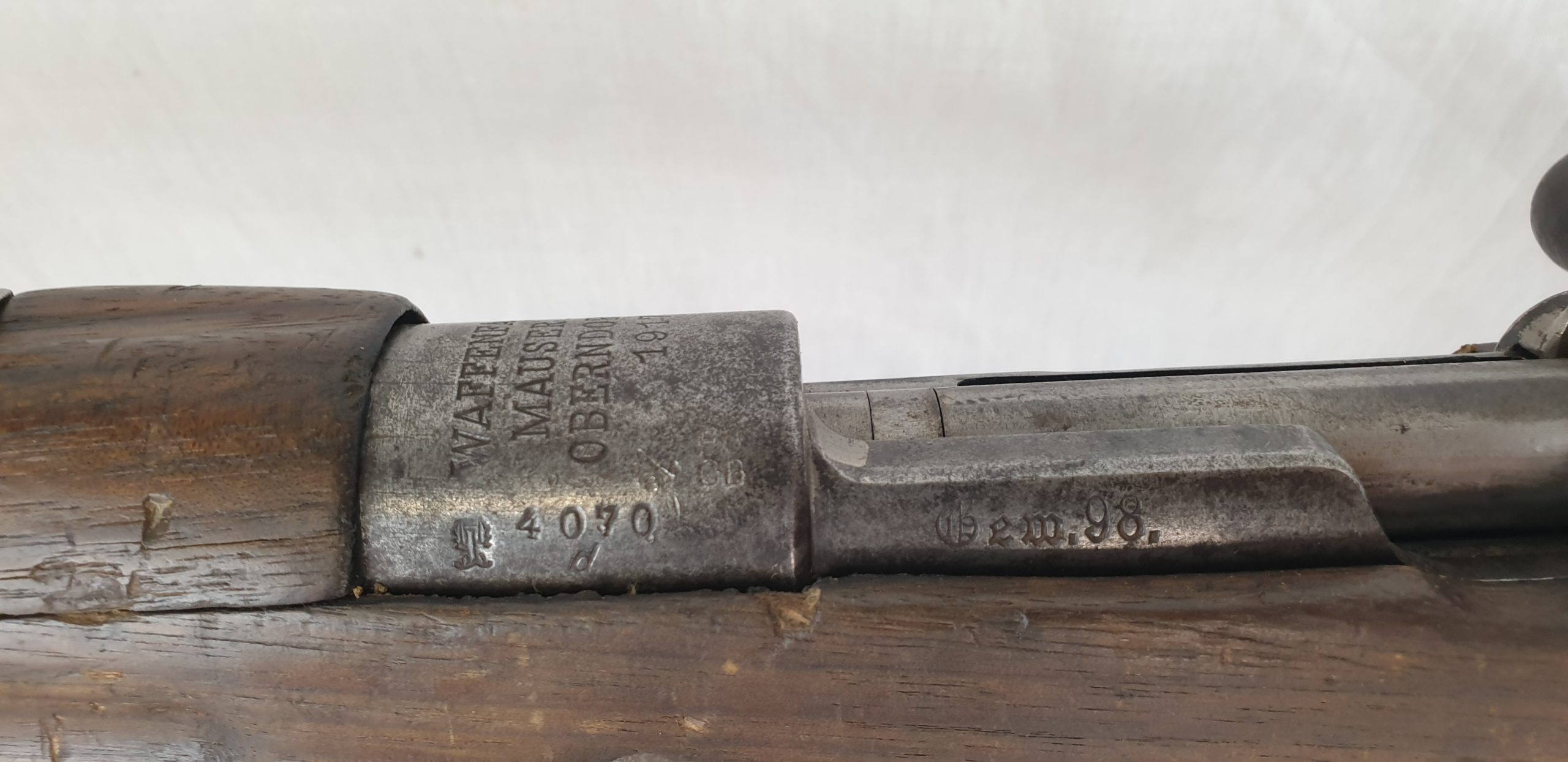 WW1 1899/1917 Mauser Karabiner Gew 98 Bolt Action Rifle - Deactivated - Image 4