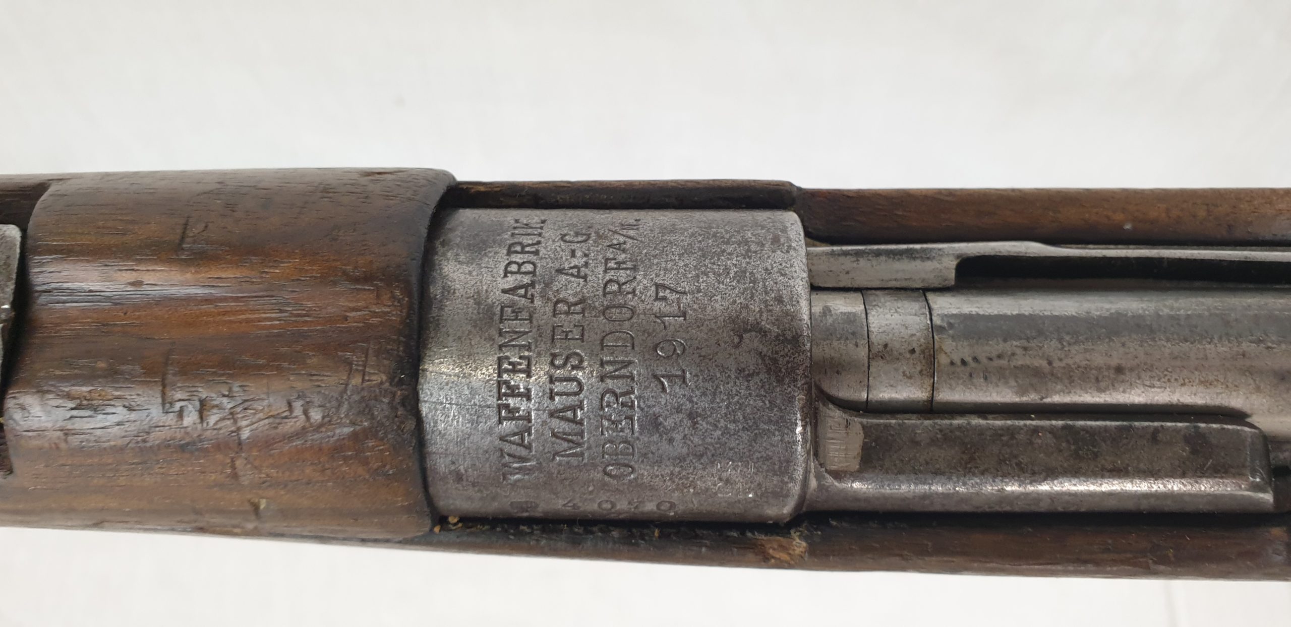 WW1 1899/1917 Mauser Karabiner Gew 98 Bolt Action Rifle - Deactivated - Image 3