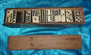 Early 20th Century 55 Piece Double-Nine Dominoes Set