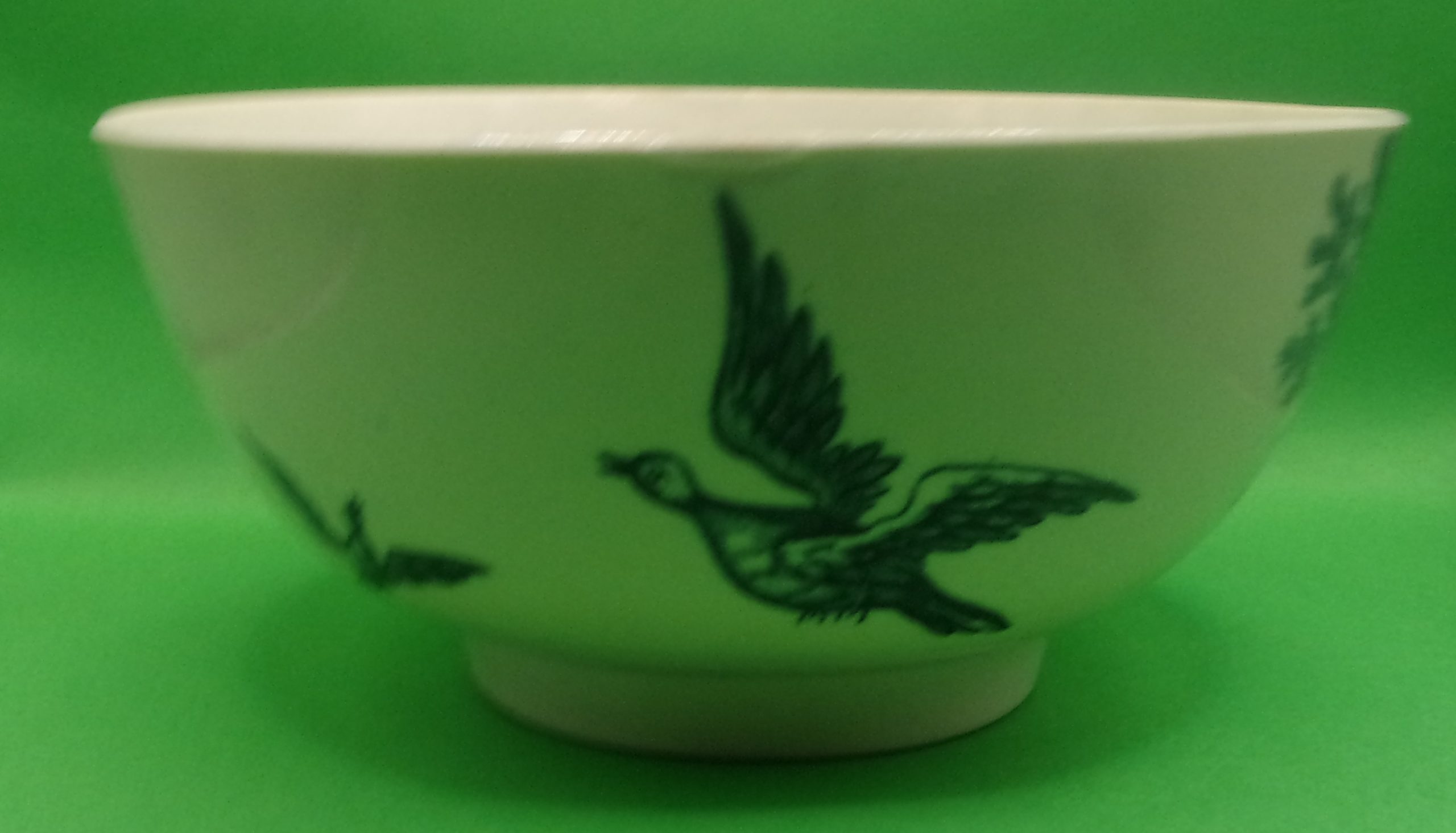 18th Century Worcester Porcelain Slop Bowl With The Birds In Branches Pattern - Image 12