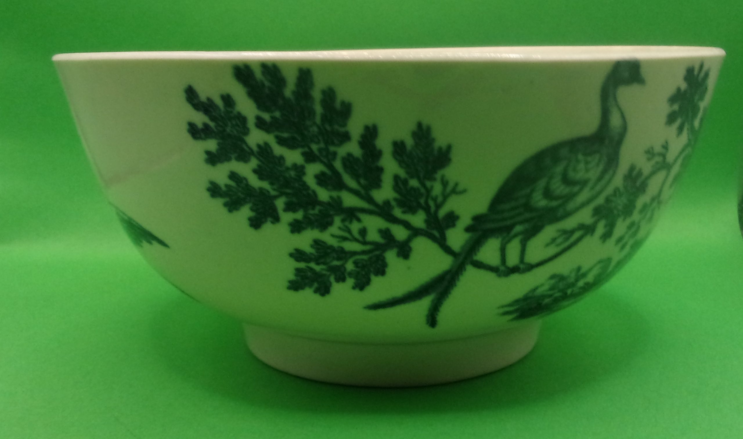 18th Century Worcester Porcelain Slop Bowl With The Birds In Branches Pattern - Image 11