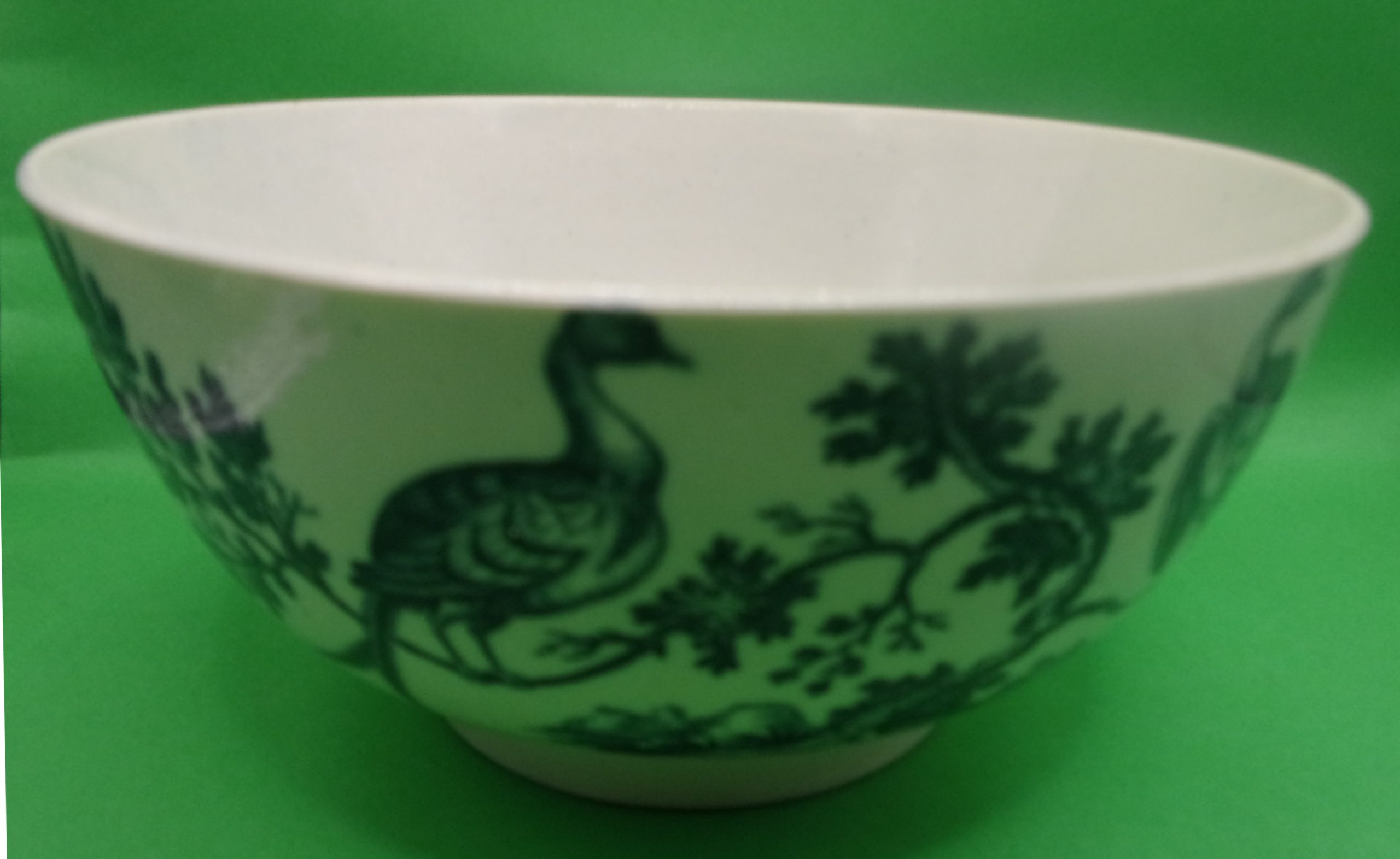 18th Century Worcester Porcelain Slop Bowl With The Birds In Branches Pattern - Image 6