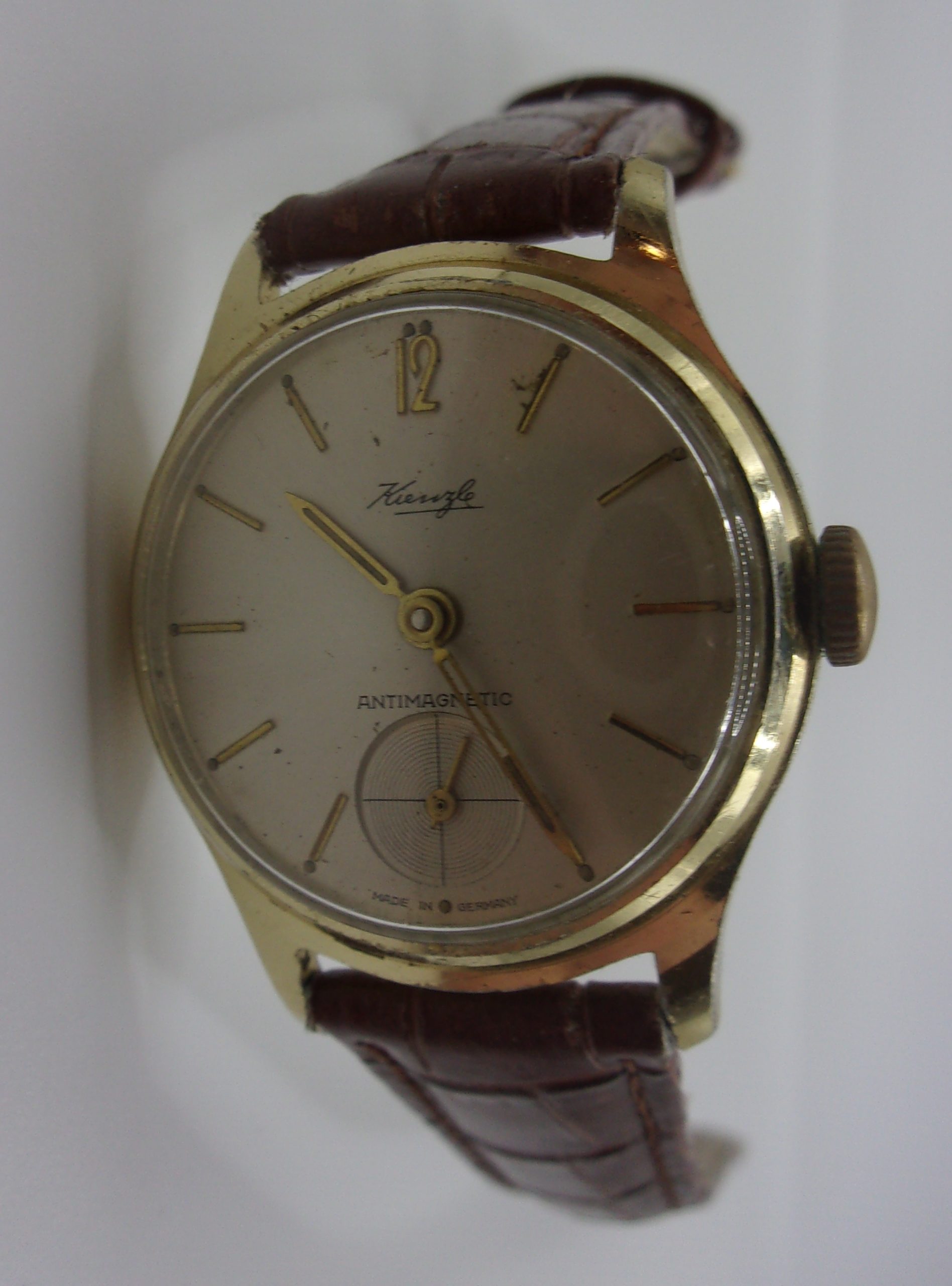 Circa 1950 Kienzle Manual Wind Gold Plated Gents Watch
