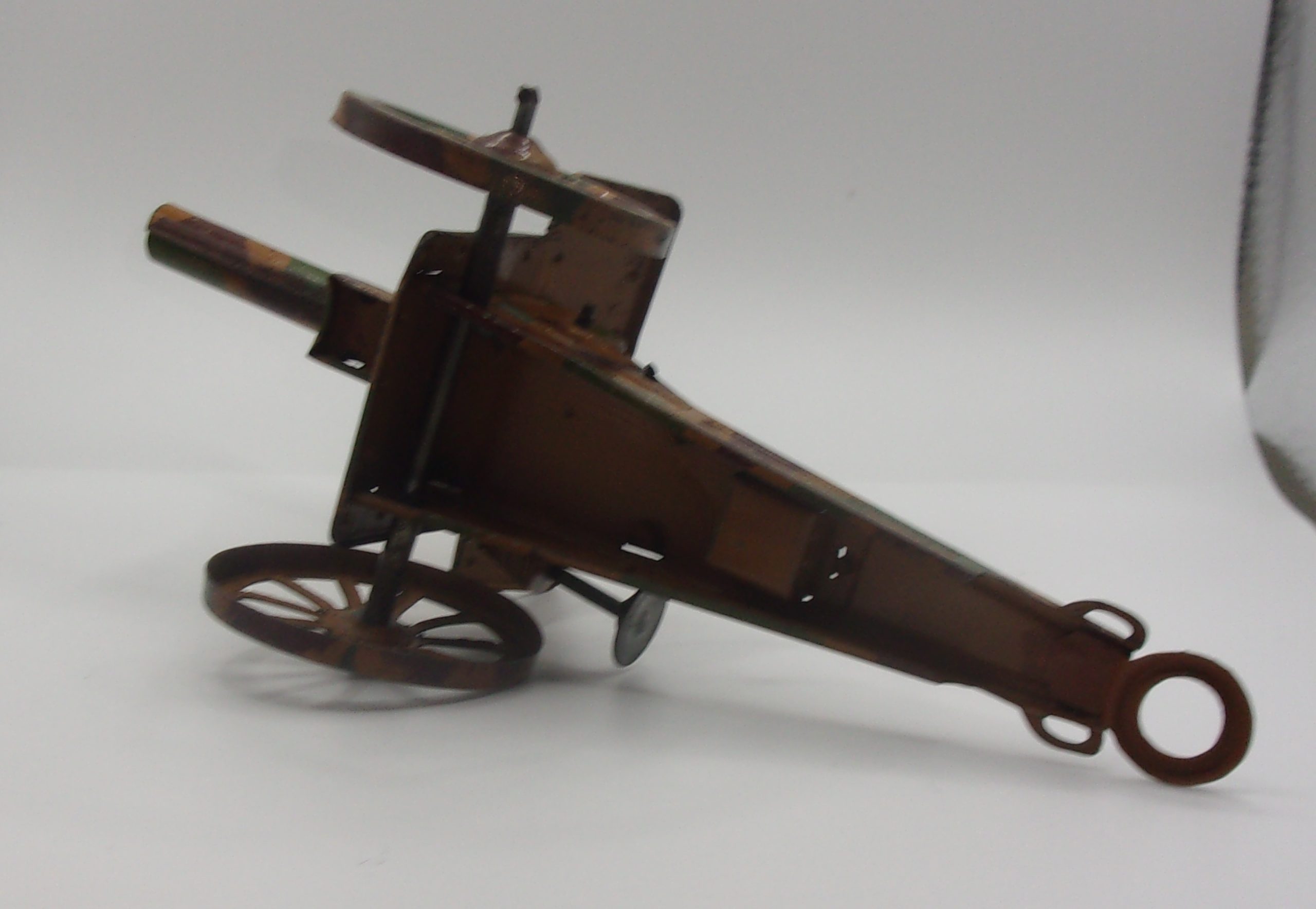Pre-War Tippco German Tinplate Clockwork Artillery Towing Truck And Field Cannon With Two Crew - Image 15