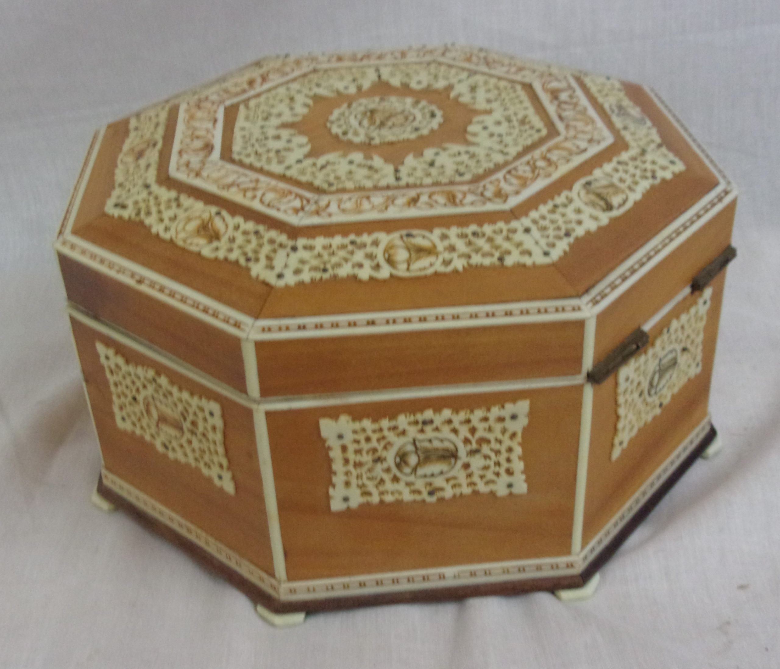 19th Century Fruitwood & Ivory Inlaid Jewelry Box - Image 5
