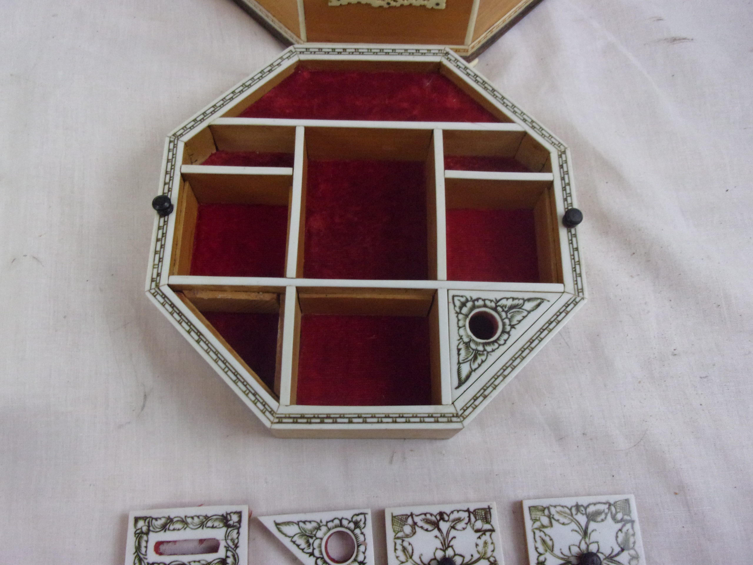 19th Century Fruitwood & Ivory Inlaid Jewelry Box - Image 2
