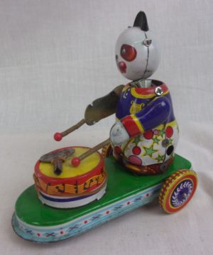 Chinese Tinplate Clockwork Panda On Drums