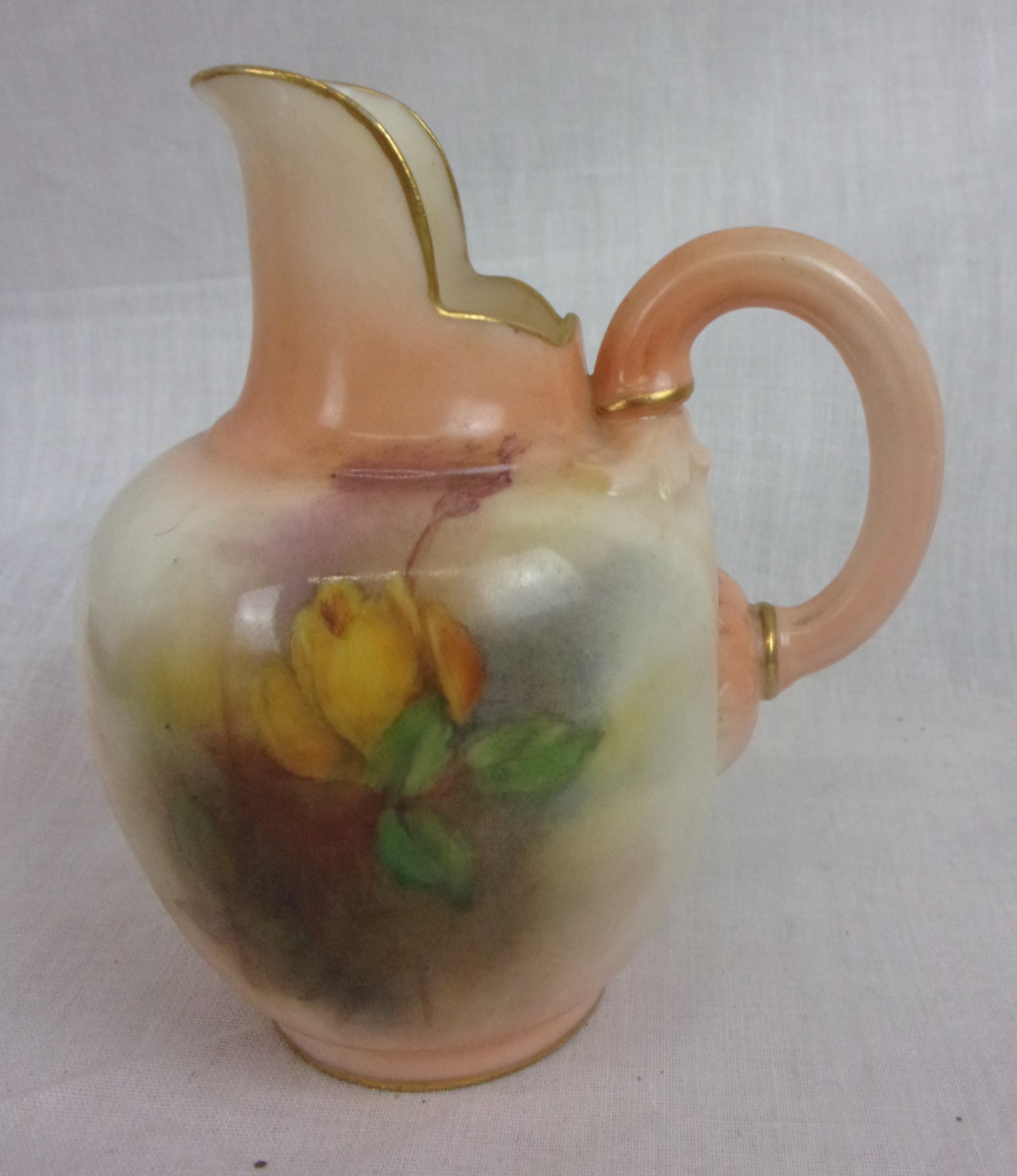Pair Of 1897 Blush Ivory Royal Worcester Rose Decorated Vases - Image 13