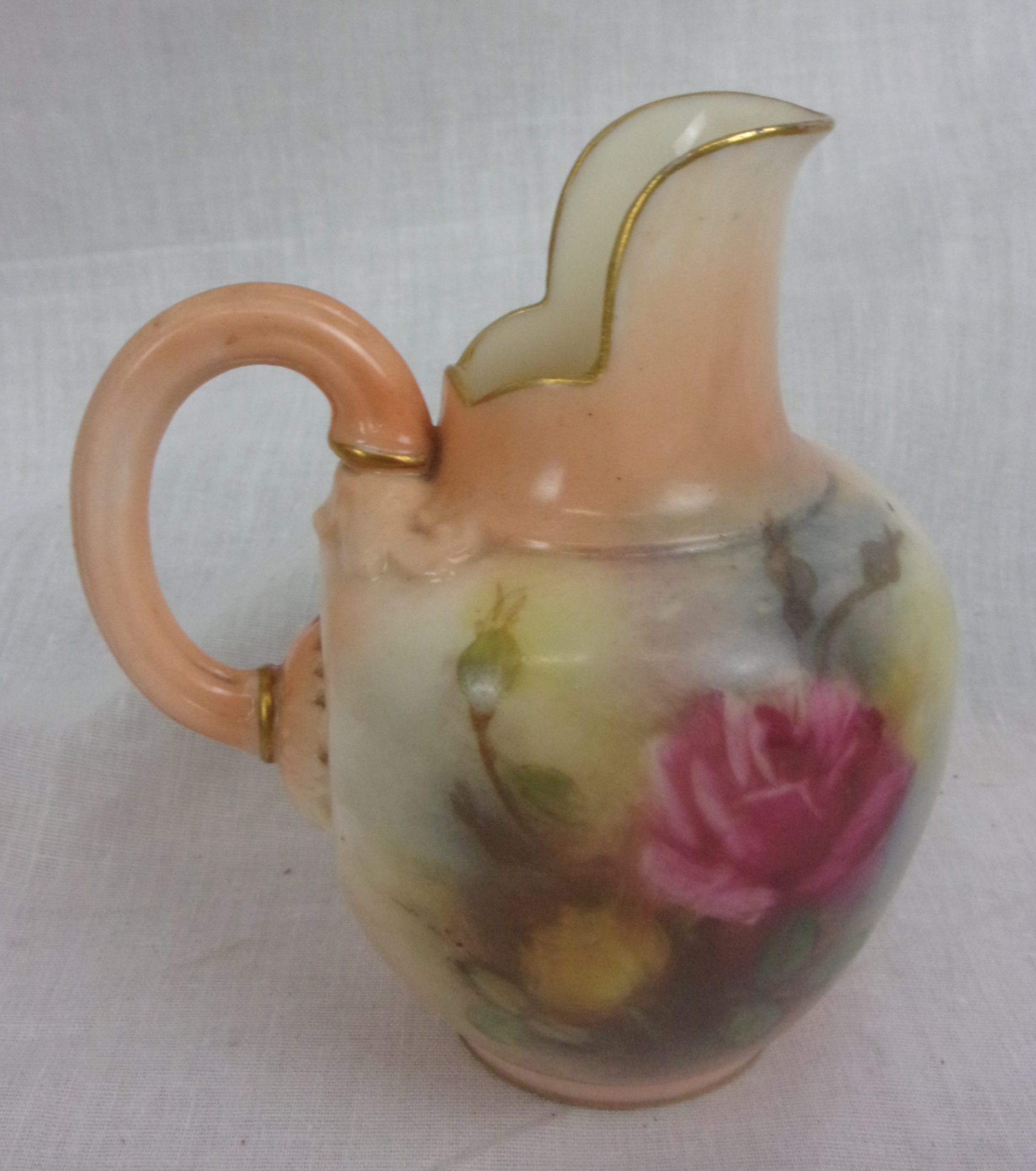 Pair Of 1897 Blush Ivory Royal Worcester Rose Decorated Vases - Image 12