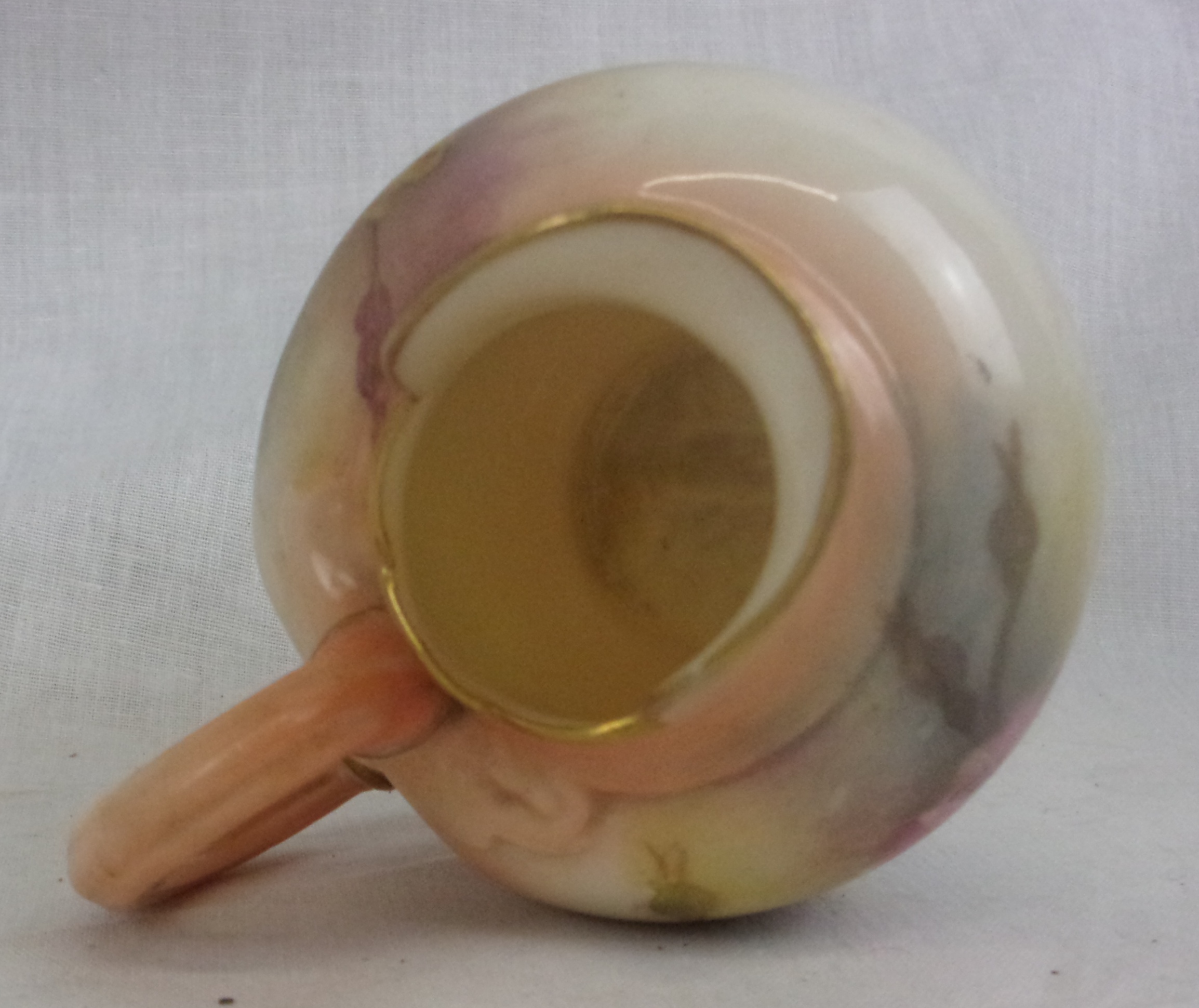 Pair Of 1897 Blush Ivory Royal Worcester Rose Decorated Vases - Image 9