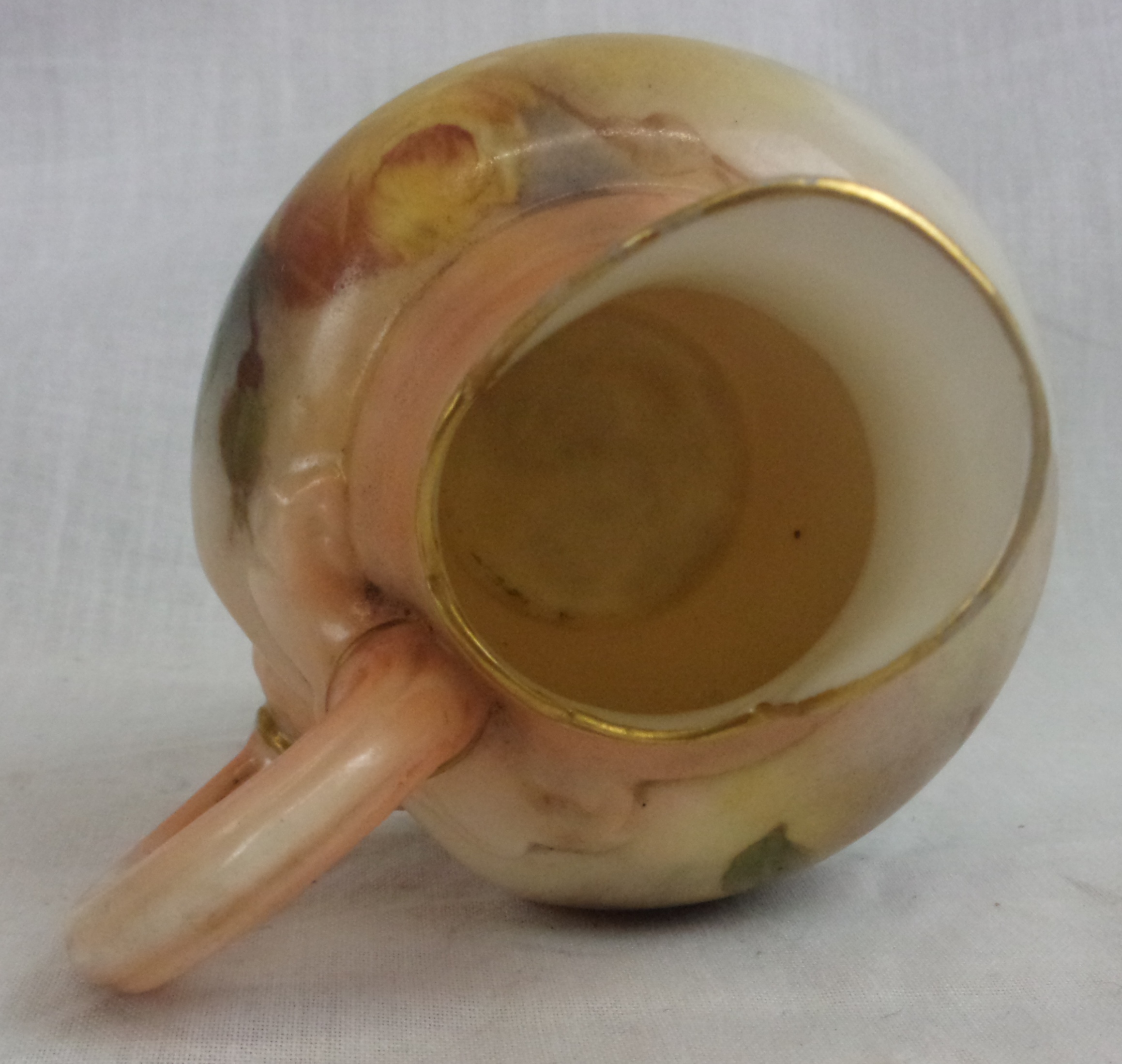 Pair Of 1897 Blush Ivory Royal Worcester Rose Decorated Vases - Image 3