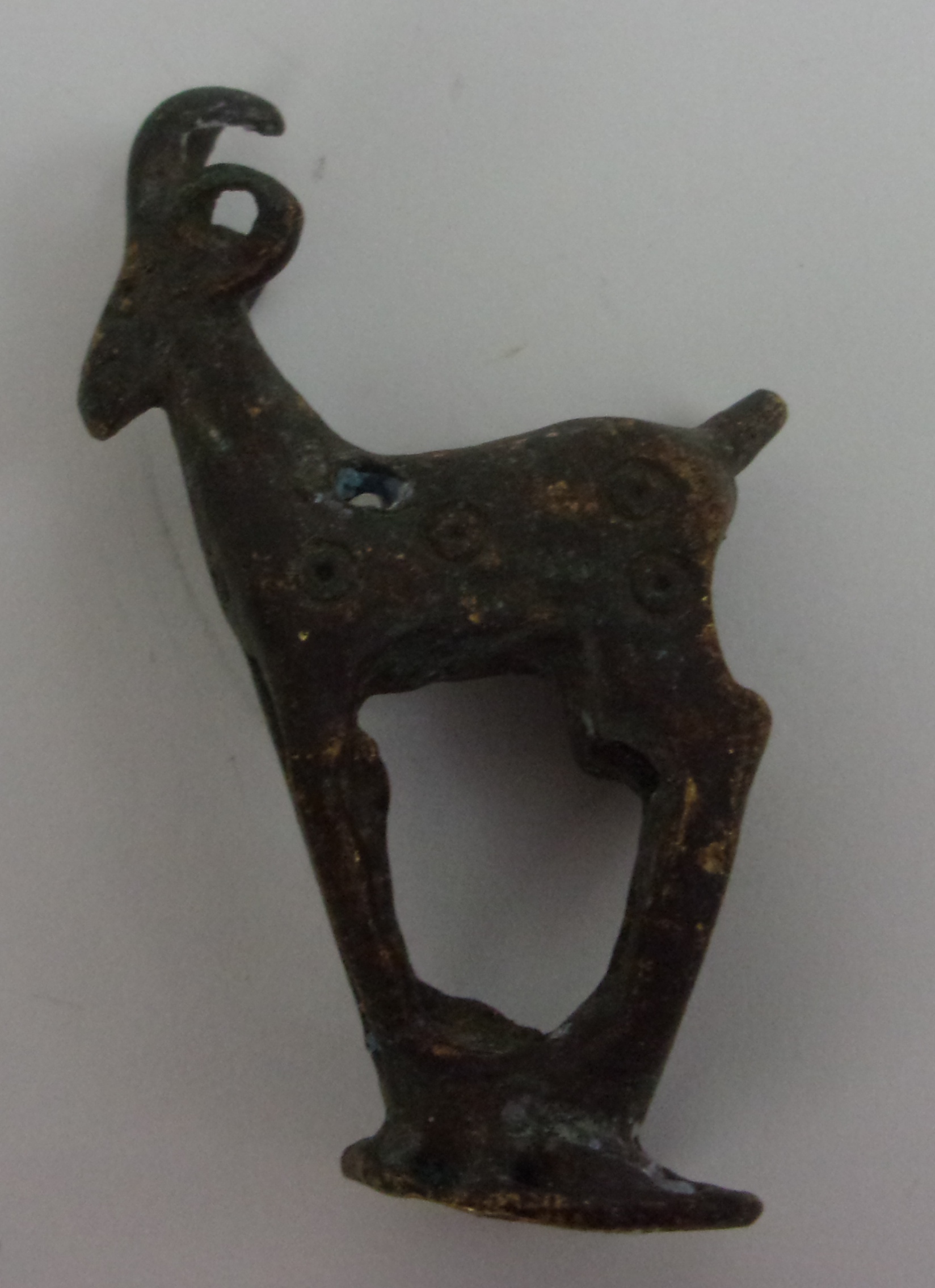 Circa 200 AD Roman Ibex Bronze Pendant With Some Enamel Work Remaining - Image 8