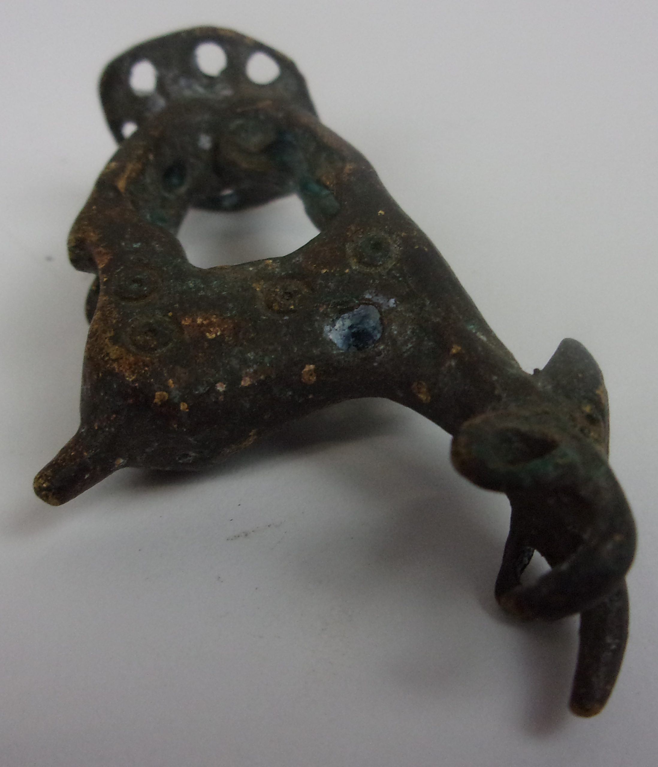 Circa 200 AD Roman Ibex Bronze Pendant With Some Enamel Work Remaining - Image 7