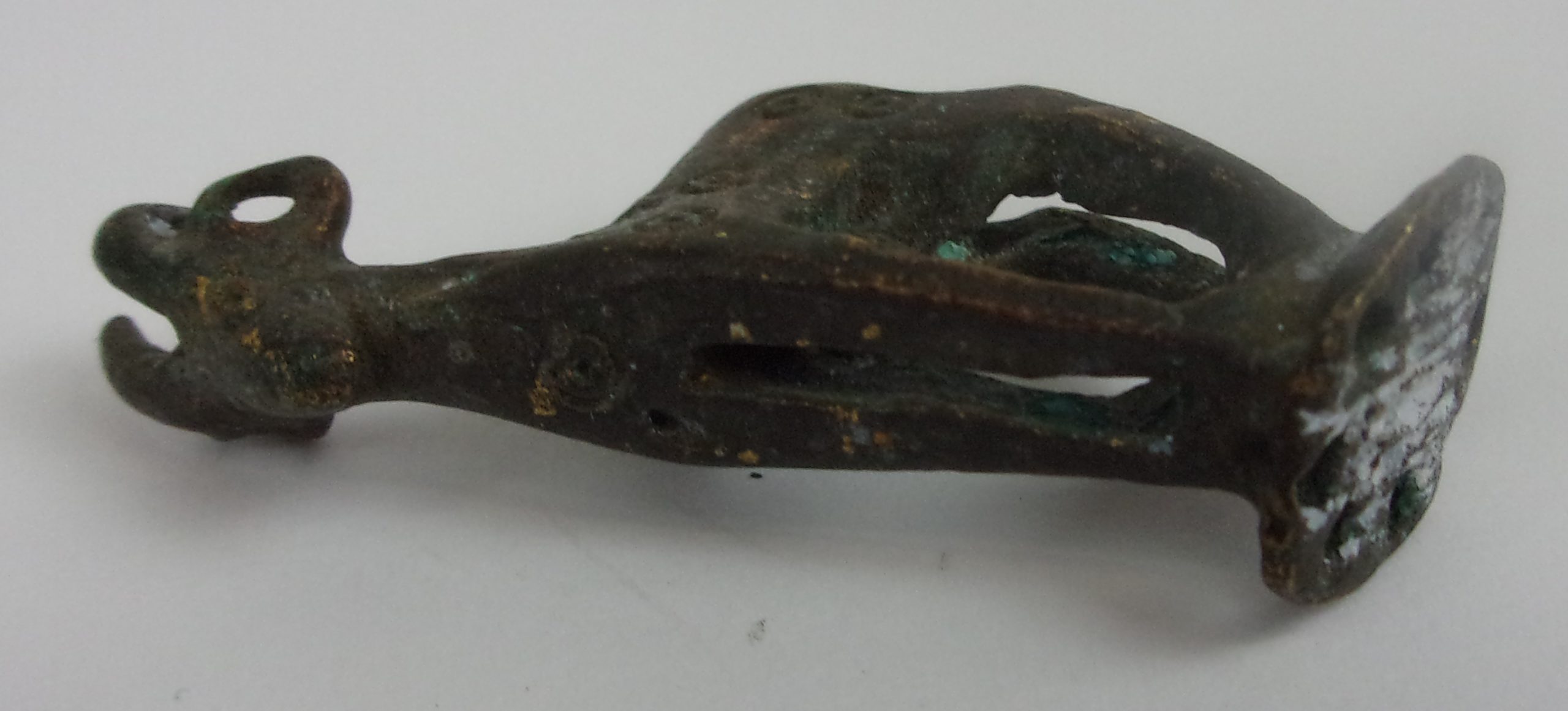 Circa 200 AD Roman Ibex Bronze Pendant With Some Enamel Work Remaining - Image 6