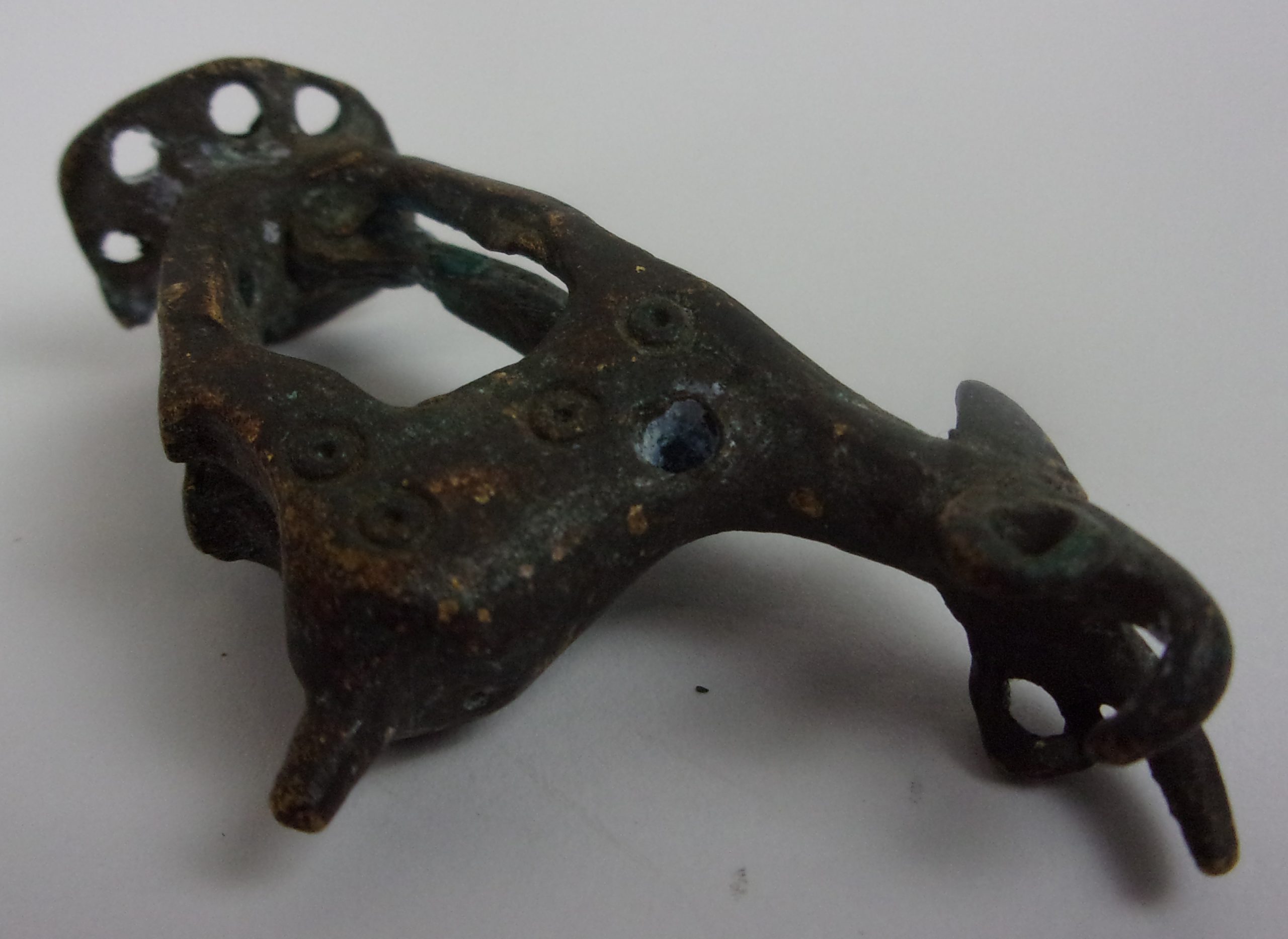 Circa 200 AD Roman Ibex Bronze Pendant With Some Enamel Work Remaining - Image 5