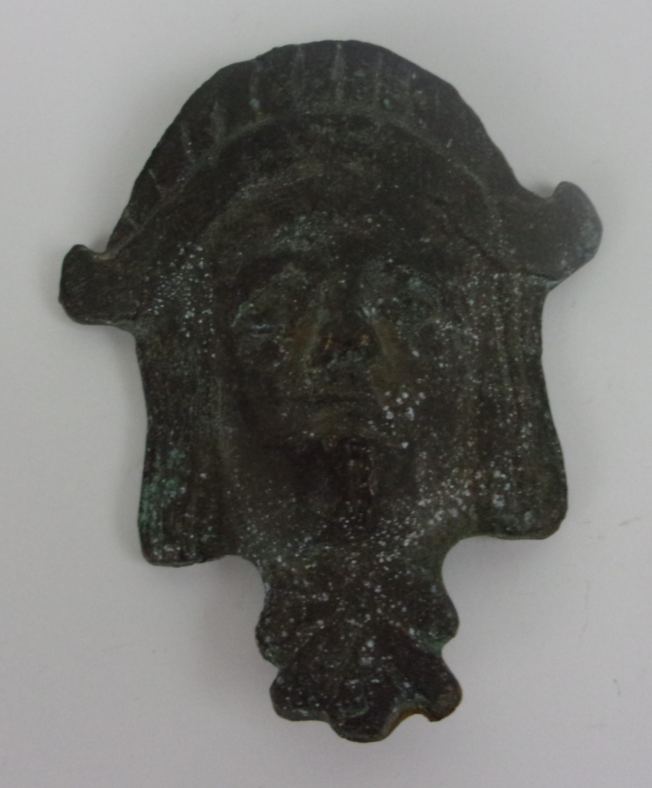 Circa 50 AD Roman Mask Figure Of An Egyptian Pharaoh