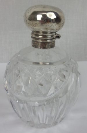 Birmingham 1920 Silver Topped Cut Glass Pot