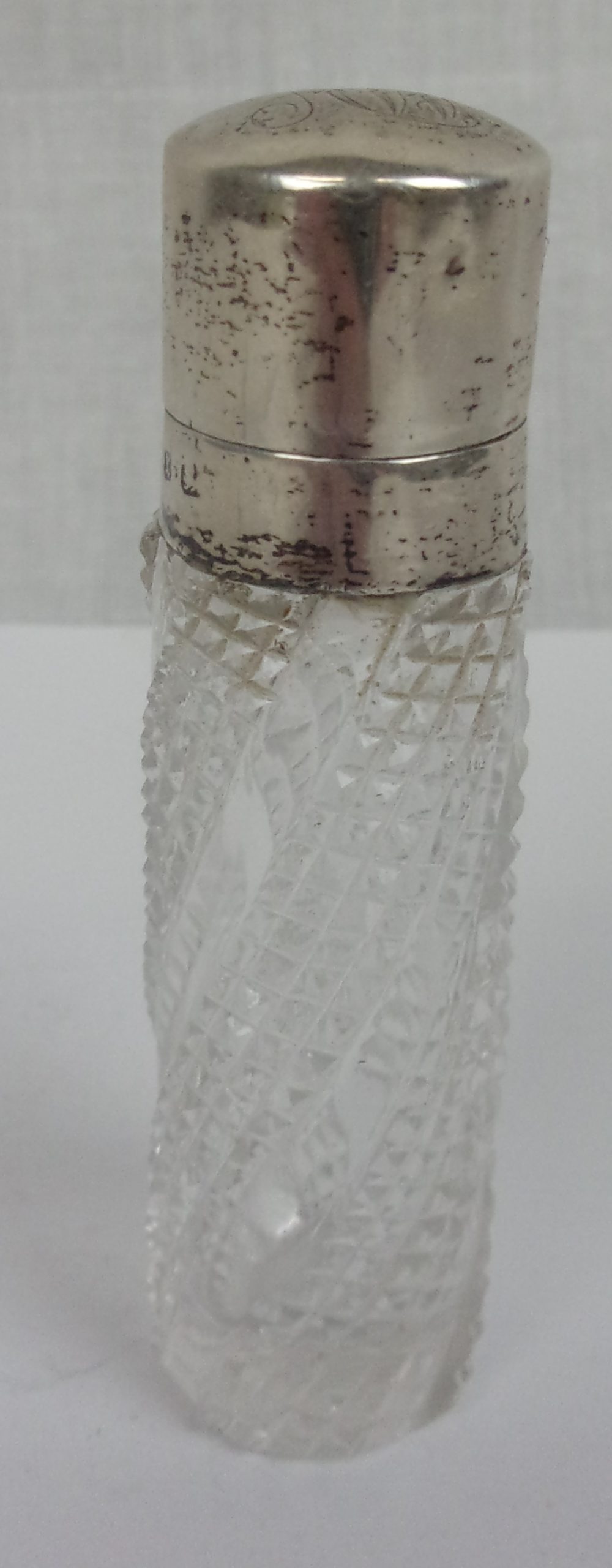 Birmingham 1897 Silver Topped Cut Glass Pot